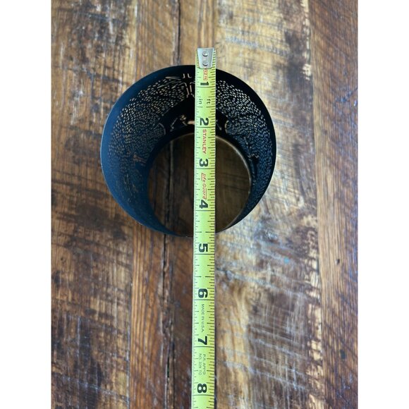 Scentsy Wrap Full-Size Warmer Silhouette Joy To The World Design Black Metal - Picture 8 of 8